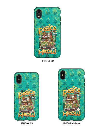 PEACE LOVE AND MEOW CATS PHONE CASE - TY0707263