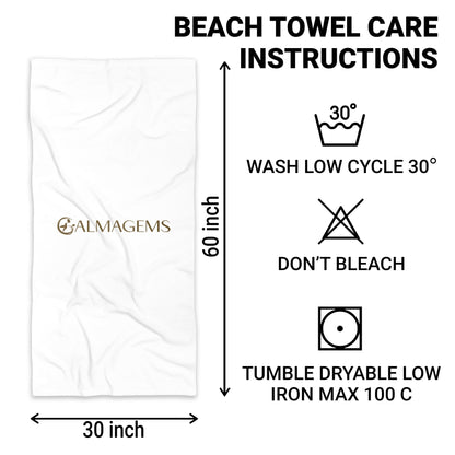Personalized Beach Towel for Kids Custom Name Colorful Sea Animals Beach Towels GradoCreations