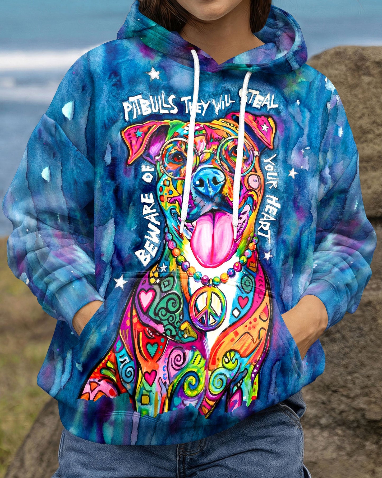 PITBULL THEY WILL STEAL YOUR HEART ALL OVER PRINT - KM0904262