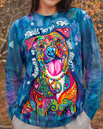 PITBULL THEY WILL STEAL YOUR HEART ALL OVER PRINT - KM0904262