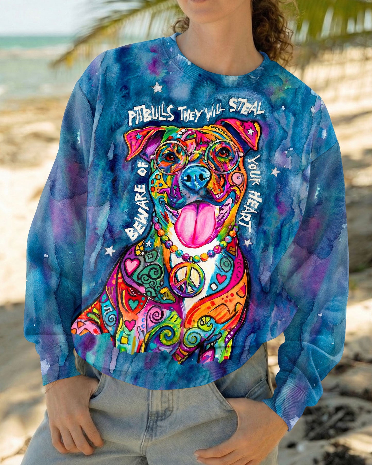 PITBULL THEY WILL STEAL YOUR HEART ALL OVER PRINT - KM0904262