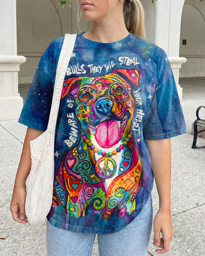 PITBULL THEY WILL STEAL YOUR HEART ALL OVER PRINT - KM0904262