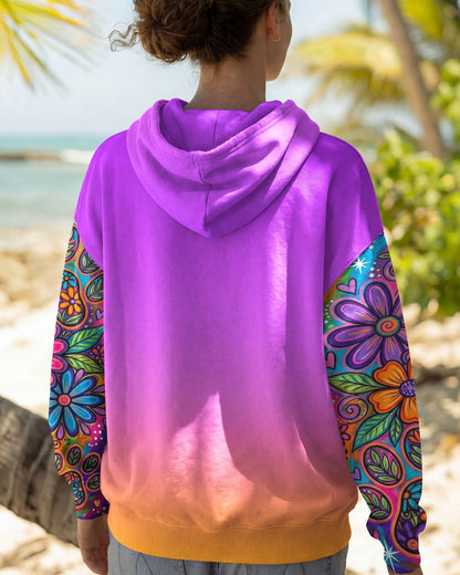 JUST A GIRL WHO LOVES DOGS COLORFUL FLORAL ALL OVER PRINT - KM1004261