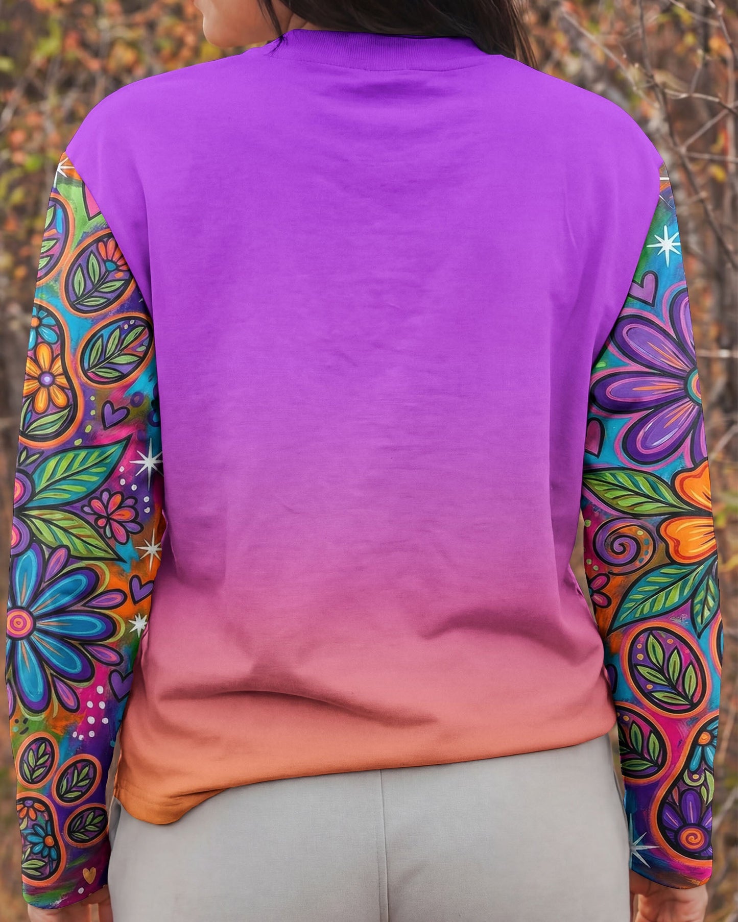 JUST A GIRL WHO LOVES DOGS COLORFUL FLORAL ALL OVER PRINT - KM1004261