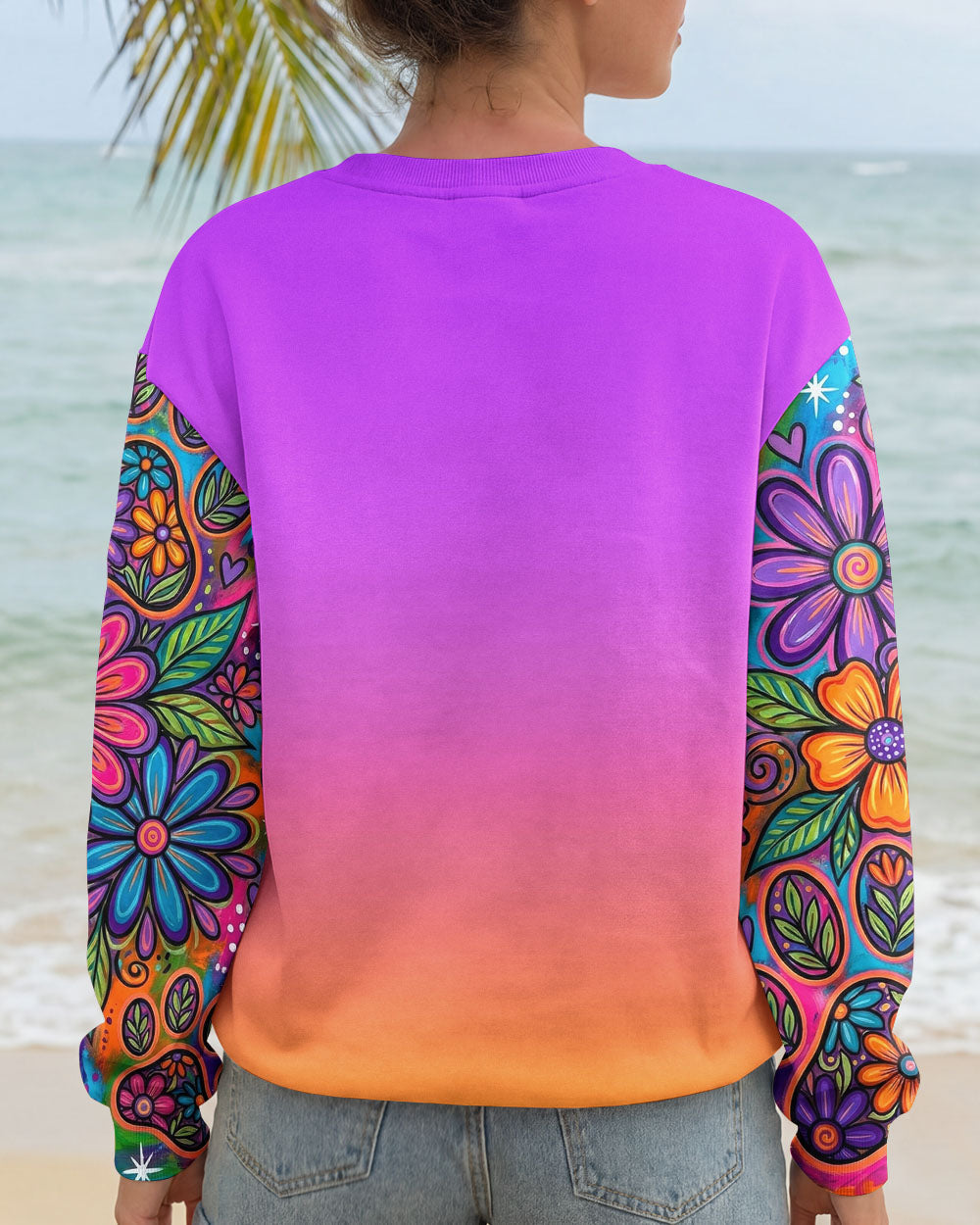 JUST A GIRL WHO LOVES DOGS COLORFUL FLORAL ALL OVER PRINT - KM1004261