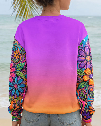 JUST A GIRL WHO LOVES DOGS COLORFUL FLORAL ALL OVER PRINT - KM1004261