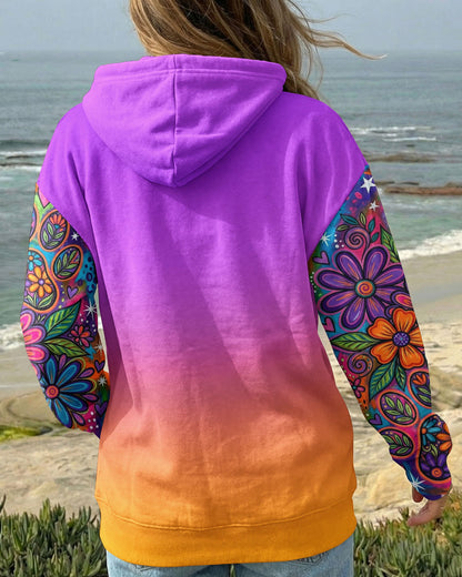 JUST A GIRL WHO LOVES DOGS COLORFUL FLORAL ALL OVER PRINT - KM1004261