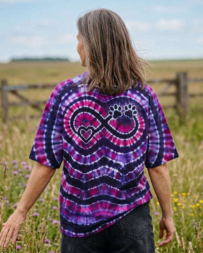 INFINITY HEART PAW PRINT SWIRL ALL OVER PRINT  - TLNO1506262