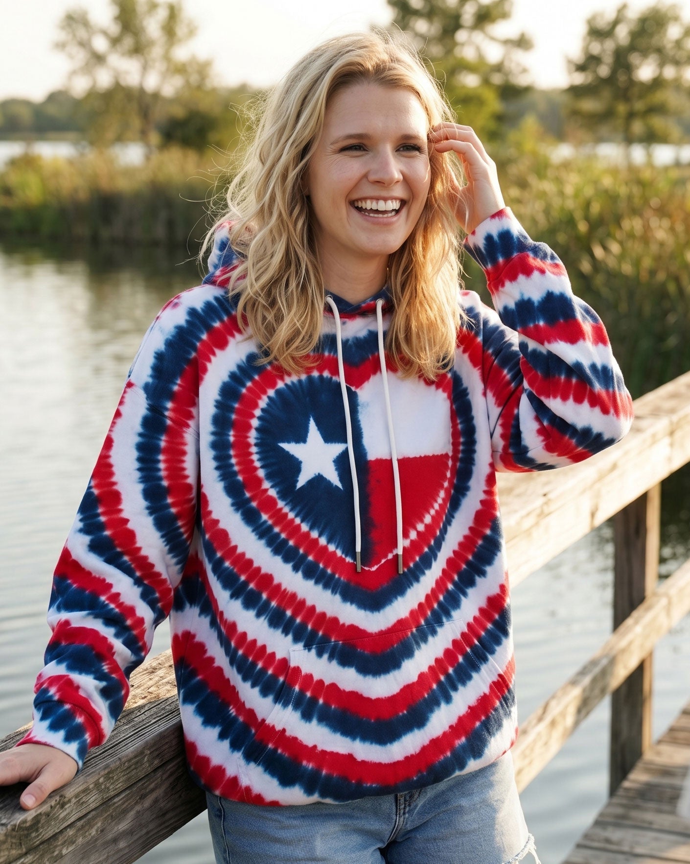 HEART TEXAS STATE RED WHITE & BLUE SWIRL ALL OVER PRINT - TLNO1206262