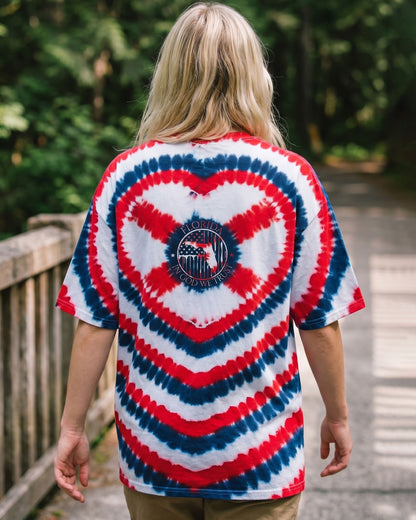 HEART FLORIDA STATE RED WHITE & BLUE SWIRL ALL OVER PRINT - TLNO2406262