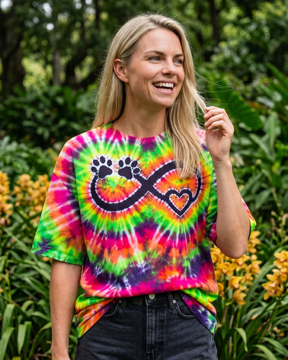 INFINITY HEART PAW PRINT SWIRL ALL OVER PRINT  - TLNO1606263