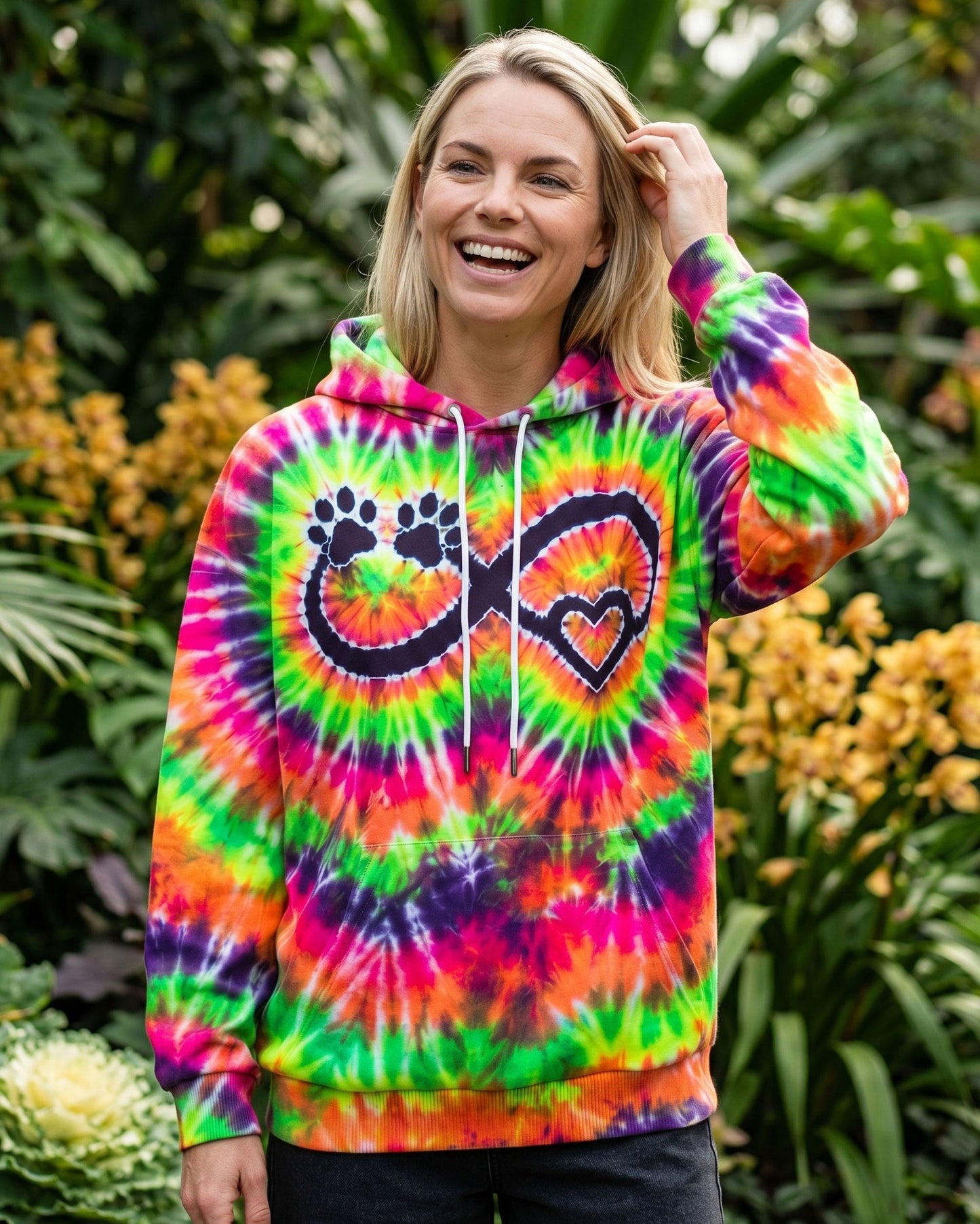 INFINITY HEART PAW PRINT SWIRL ALL OVER PRINT  - TLNO1606263
