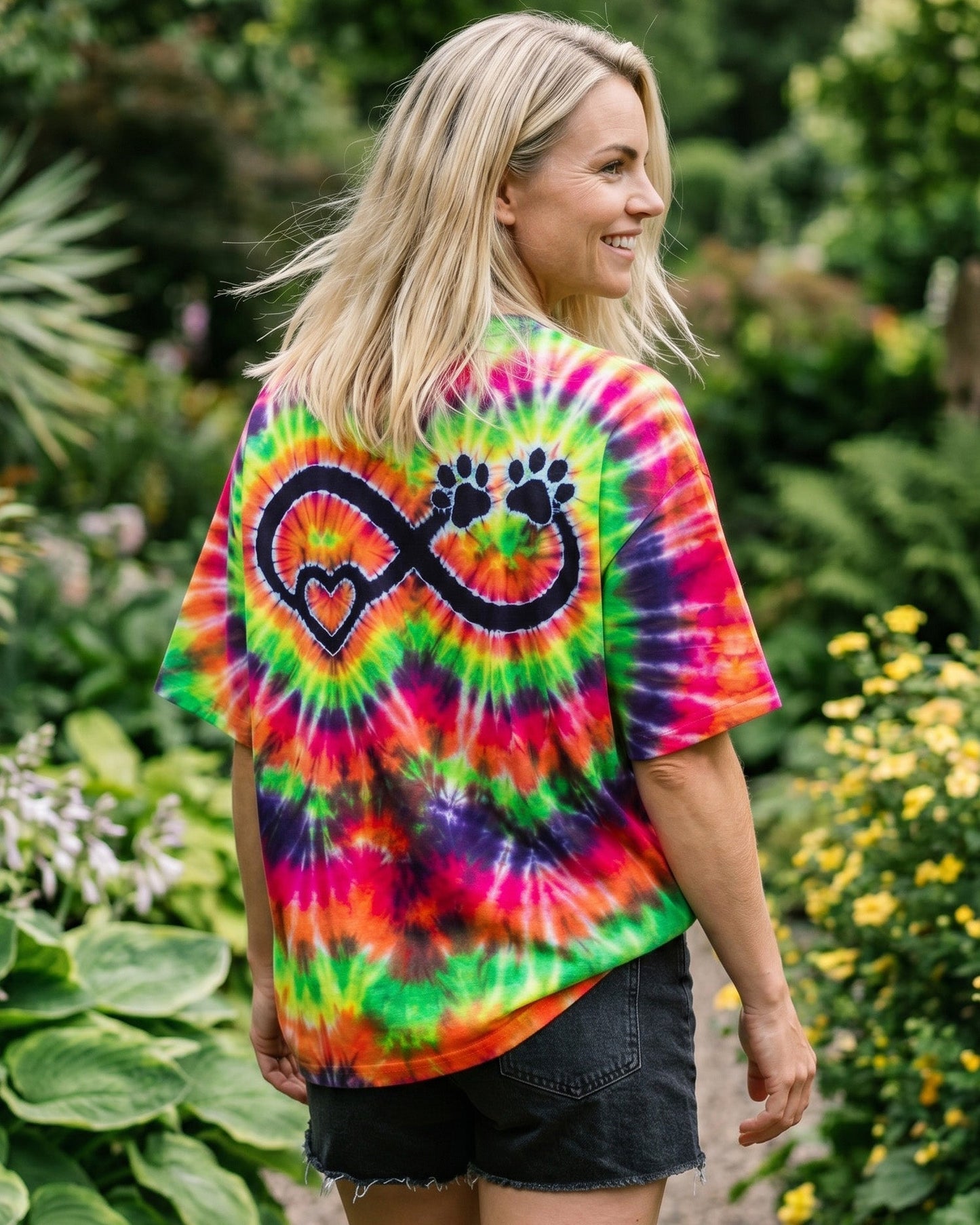 INFINITY HEART PAW PRINT SWIRL ALL OVER PRINT  - TLNO1606263