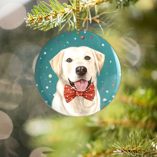 Labrador Retriever Custom Pet Dog Cat Ceramic Ornament