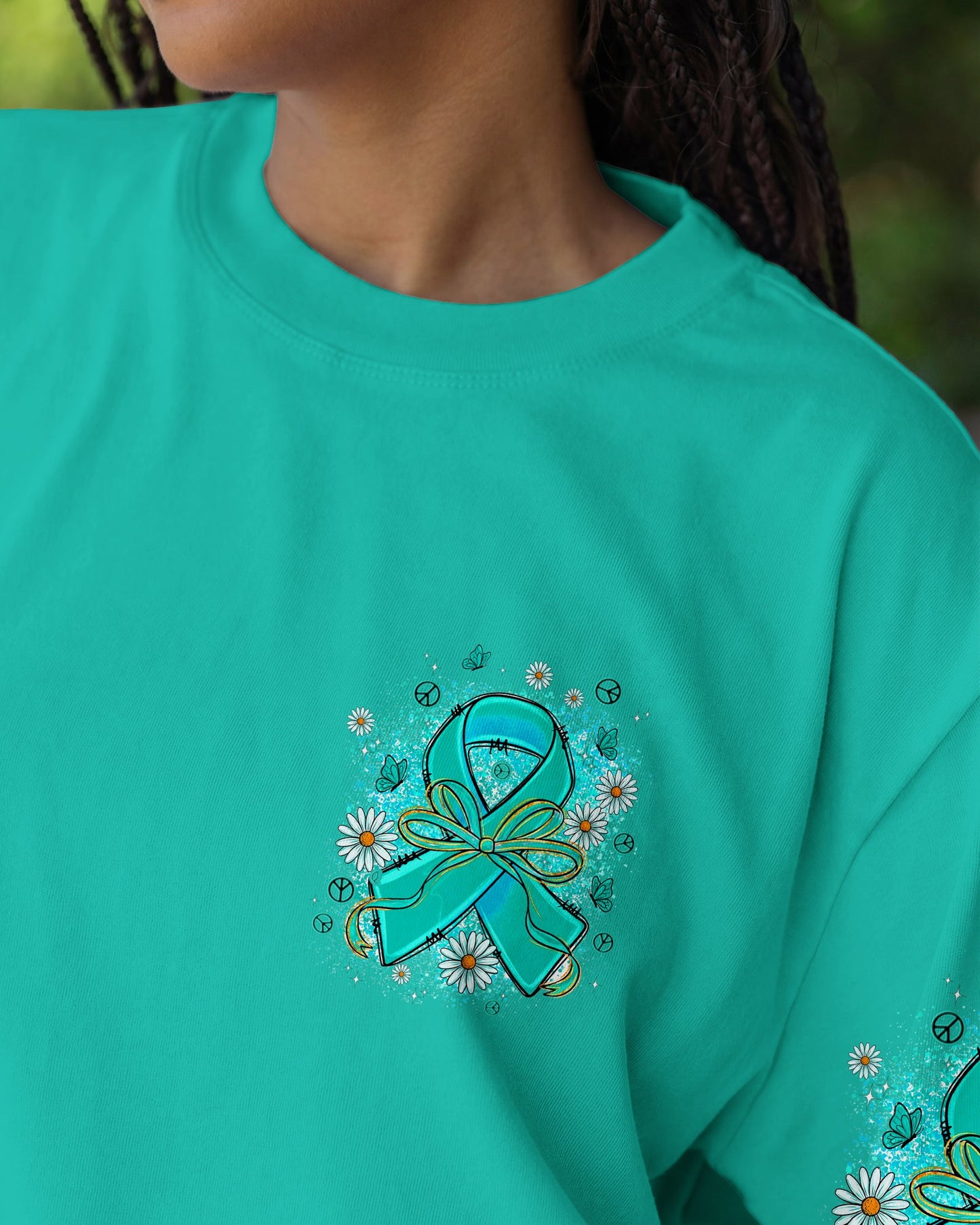 IN SEPTEMBER WE WEAR TEAL OVARIAN CANCER AWARENESS ALL OVER PRINT - TYPQ1507261