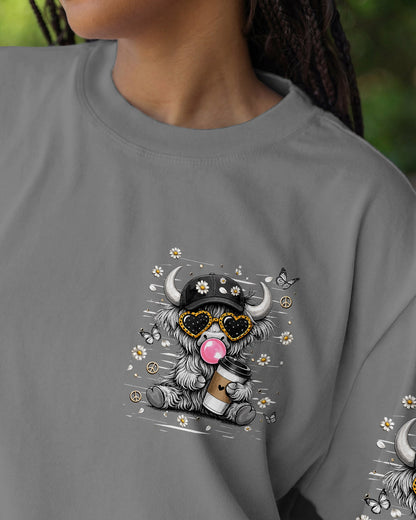 LITTLE BIT A HOT MESS COW ALL OVER PRINT  - TLHN1706264