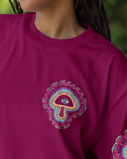 EAT MUSHROOMS SEE THE UNIVERSE COSMIC ALL OVER PRINT – KM1504261