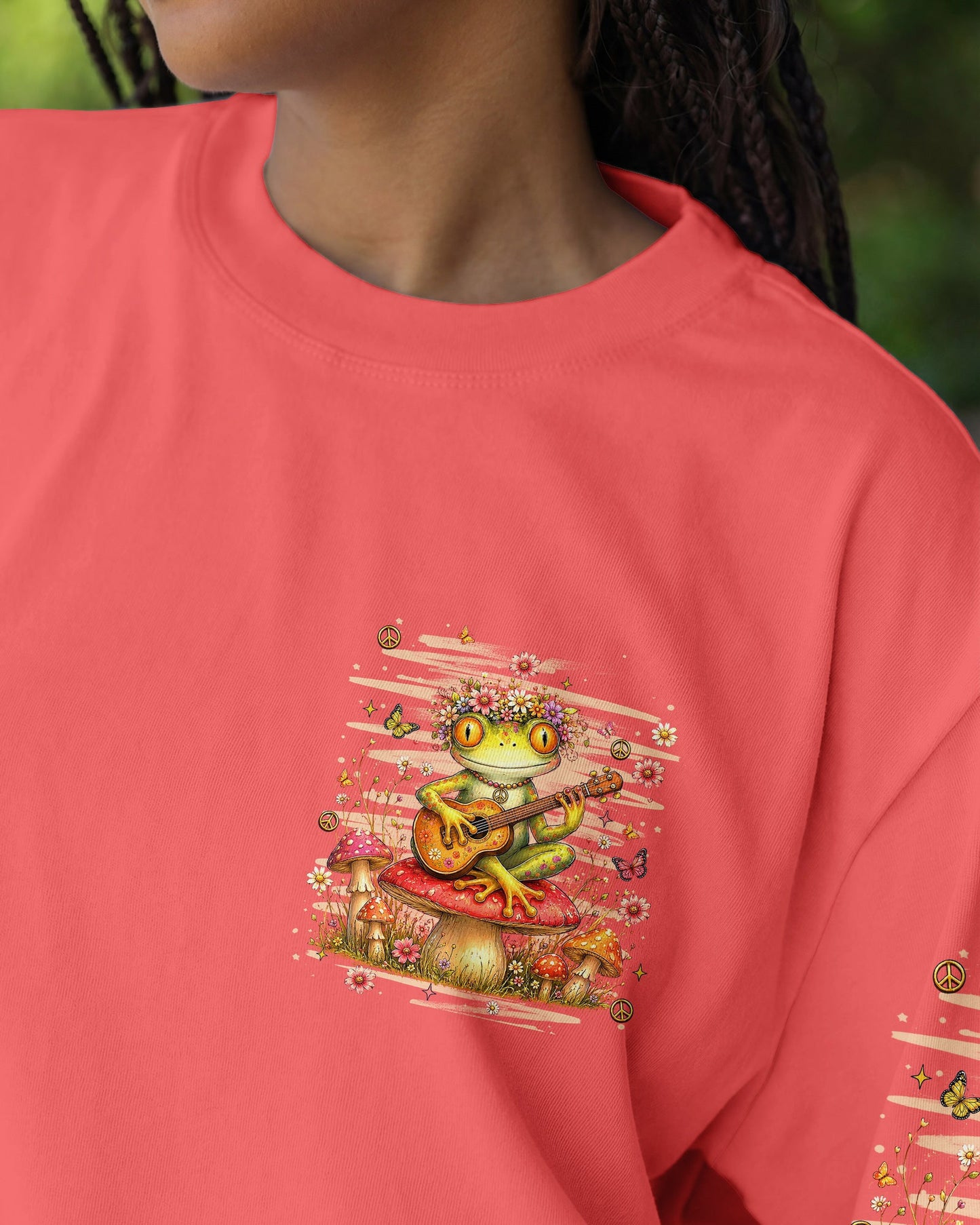 WHISPER WORDS OF WISDOM LET IT BE FROG ALL OVER PRINT  - TLHN0107264