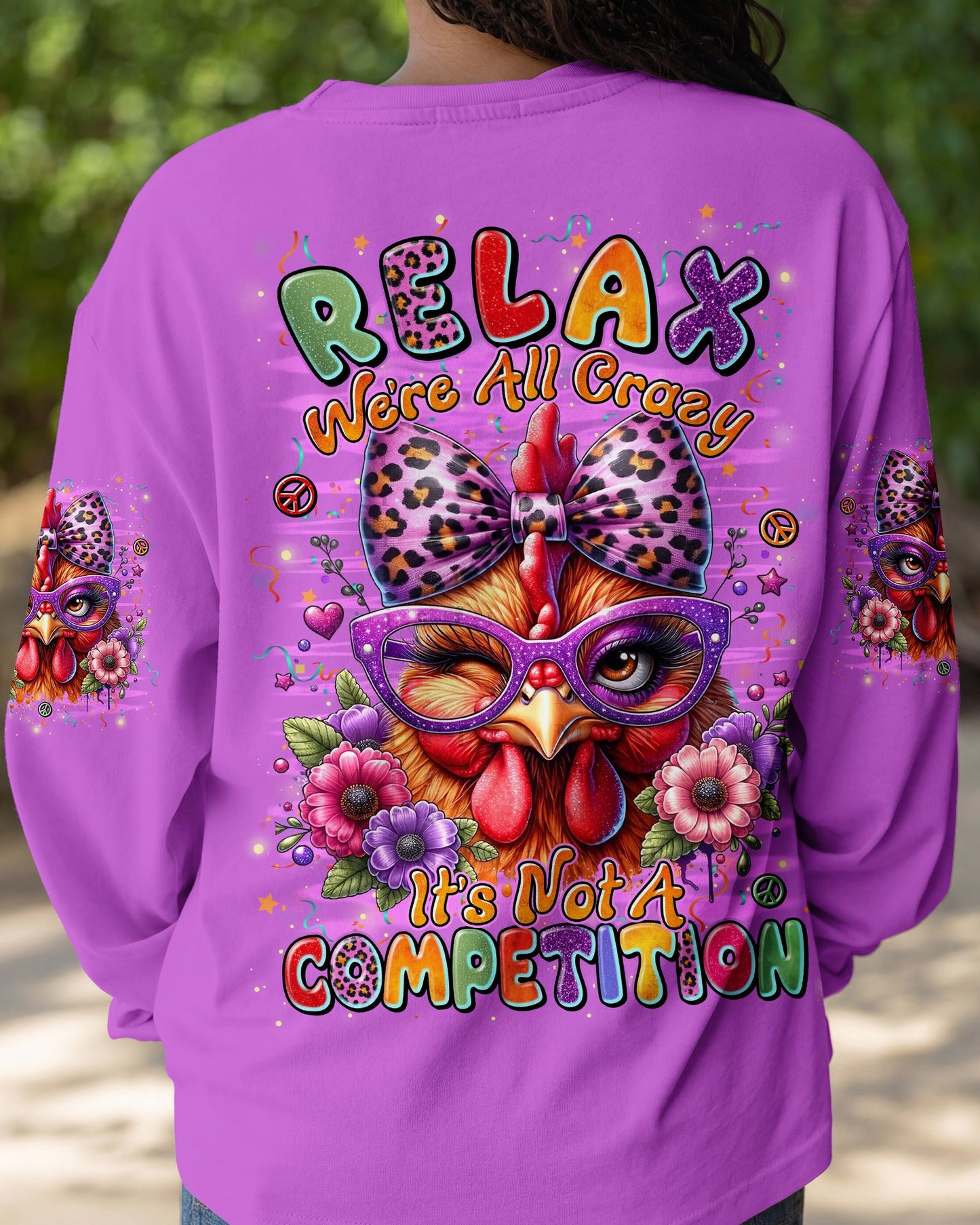RELAX WE'RE ALL CRAZY CHICKEN ALL OVER PRINT - TYLN2906263