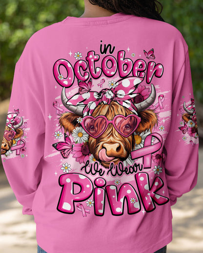 IN OCTOBER WE WEAR PINK COW BREAST CANCER AWARENESS ALL OVER PRINT - TYQY2906261
