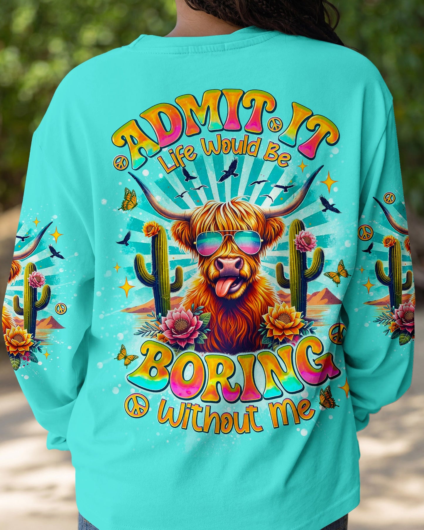 ADMIT IT LIFE WOULD BE BORING COW ALL OVER PRINT   - TLNO0904261