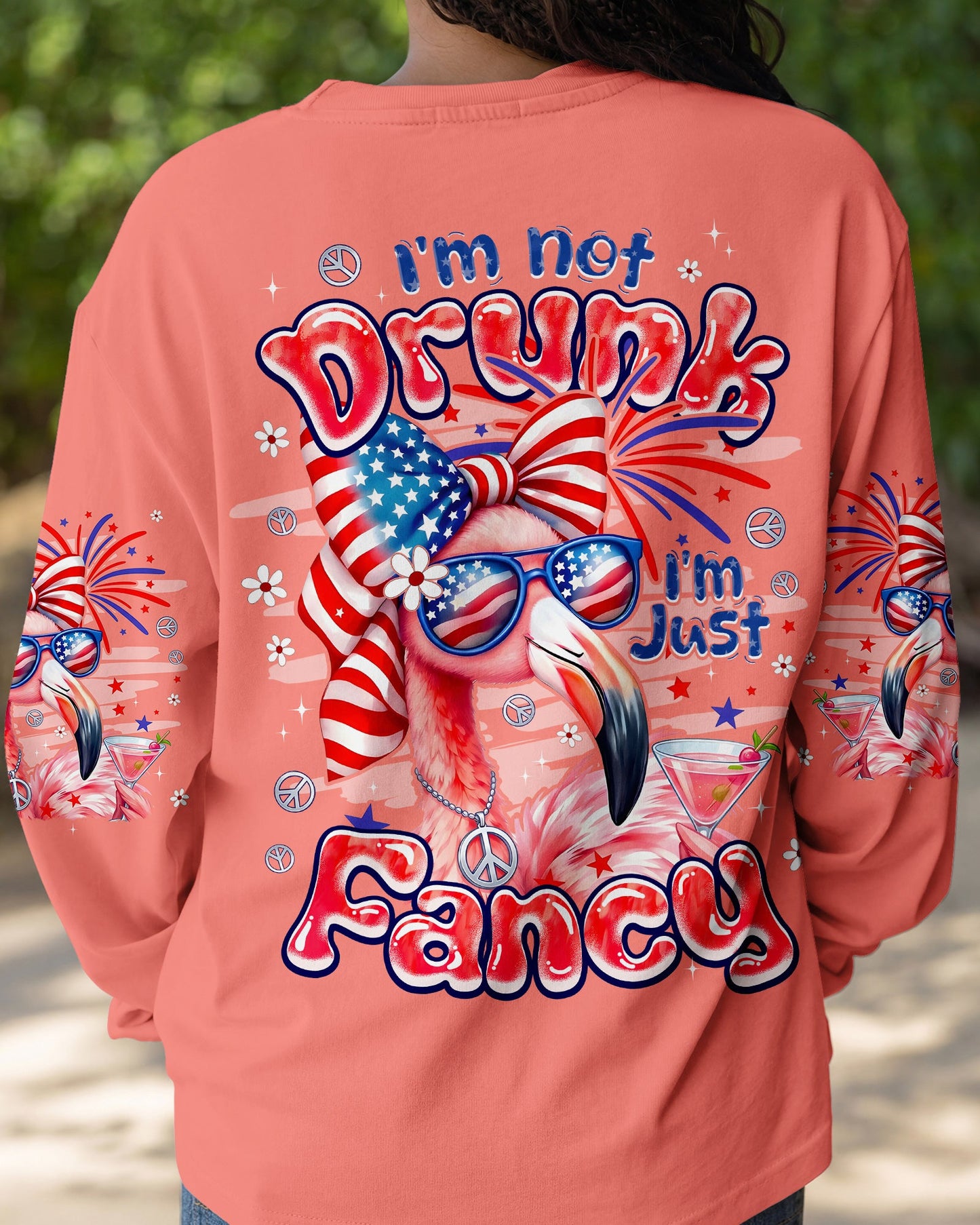 I'M NOT DRUNK I'M JUST FANCY FLAMINGO ALL OVER PRINT - TYPQ2104262