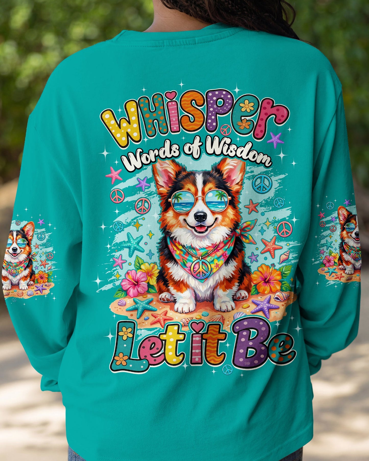 WHISPER WORDS OF WISDOM LET IT BE CORGI BEACH DOG ALL OVER PRINT - TYQY0405261