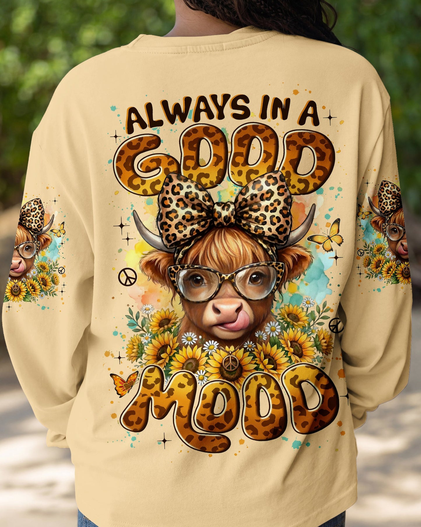 ALWAYS IN A GOOD MOOD COW ALL OVER PRINT - TYLN2105262