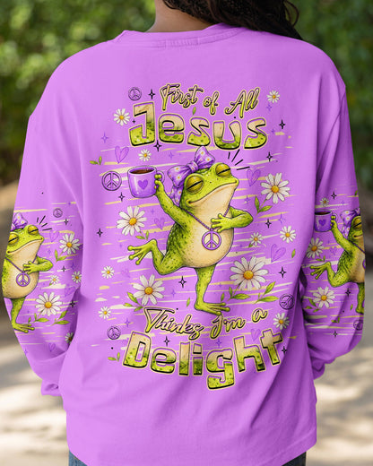 FIRST OF ALL JESUS THINKS FROG ALL OVER PRINT  - TLHN0307262