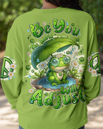 BE YOU THE WORLD WILL ADJUST FROG ALL OVER PRINT - TYQY2605262