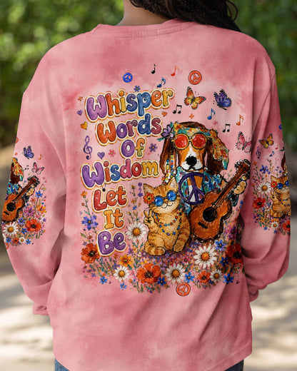 WHISPER WORDS OF WISDOM LET IT BE BEAGLE DOG TABBY CAT ALL OVER PRINT  - TLTW1305262