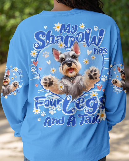 MY SHADOW HAS FOUR LEGS AND A TAIL SCHNAUZER DOG ALL OVER PRINT - TY2005261