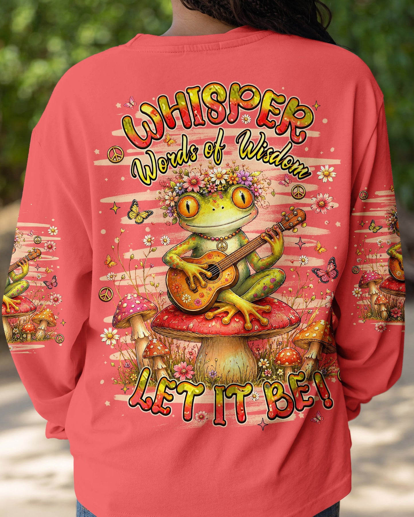 WHISPER WORDS OF WISDOM LET IT BE FROG ALL OVER PRINT  - TLHN0107264