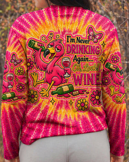 I'M NEVER DRINKING AGAIN FLAMINGO ALL OVER PRINT   - TLHN2804262