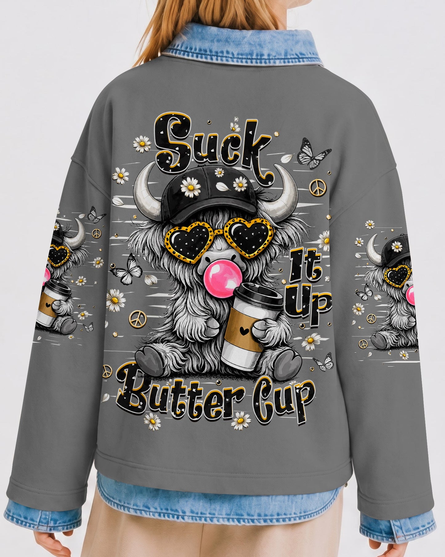 SUCK IT UP BUTTERCUP COW KIDS ALL OVER PRINT  - TLHN0806264