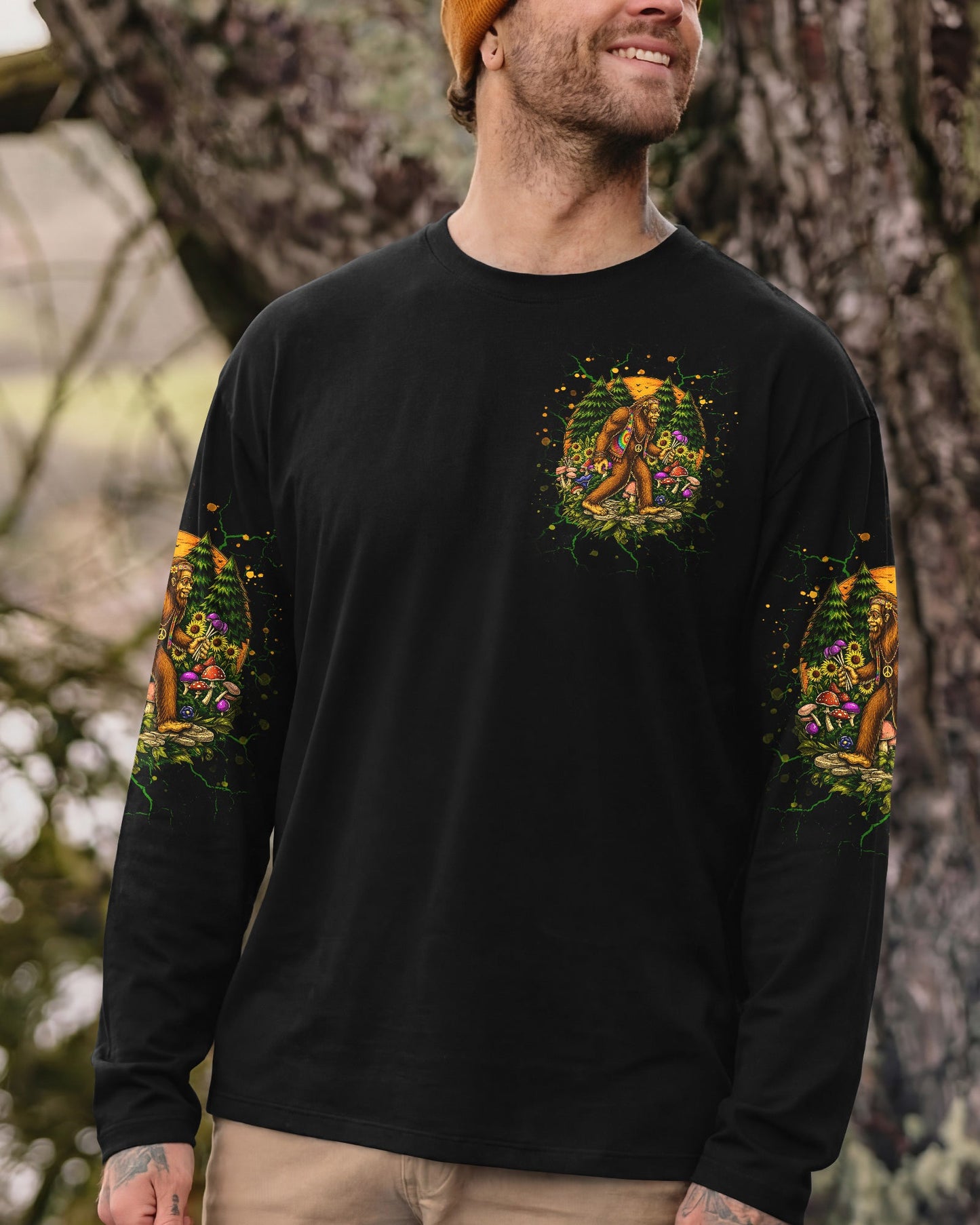 TRIPPY BIGFOOT LET'S GET WEIRD BIGFOOT ALL OVER PRINT - TLNT2805262