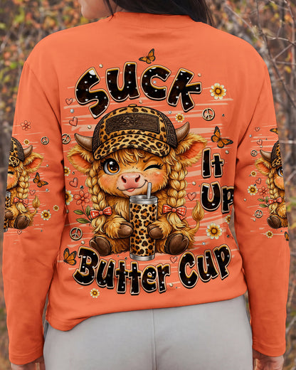 SUCK IT UP BUTTERCUP COW ALL OVER PRINT  - TLHN0906261