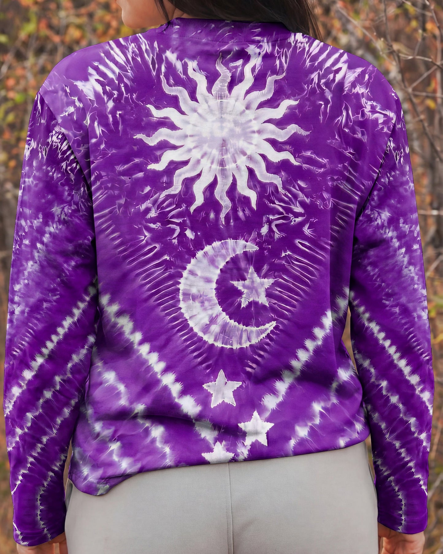 SUN MOON AND STARS PURPLE ALL OVER PRINT - TYQY1504261
