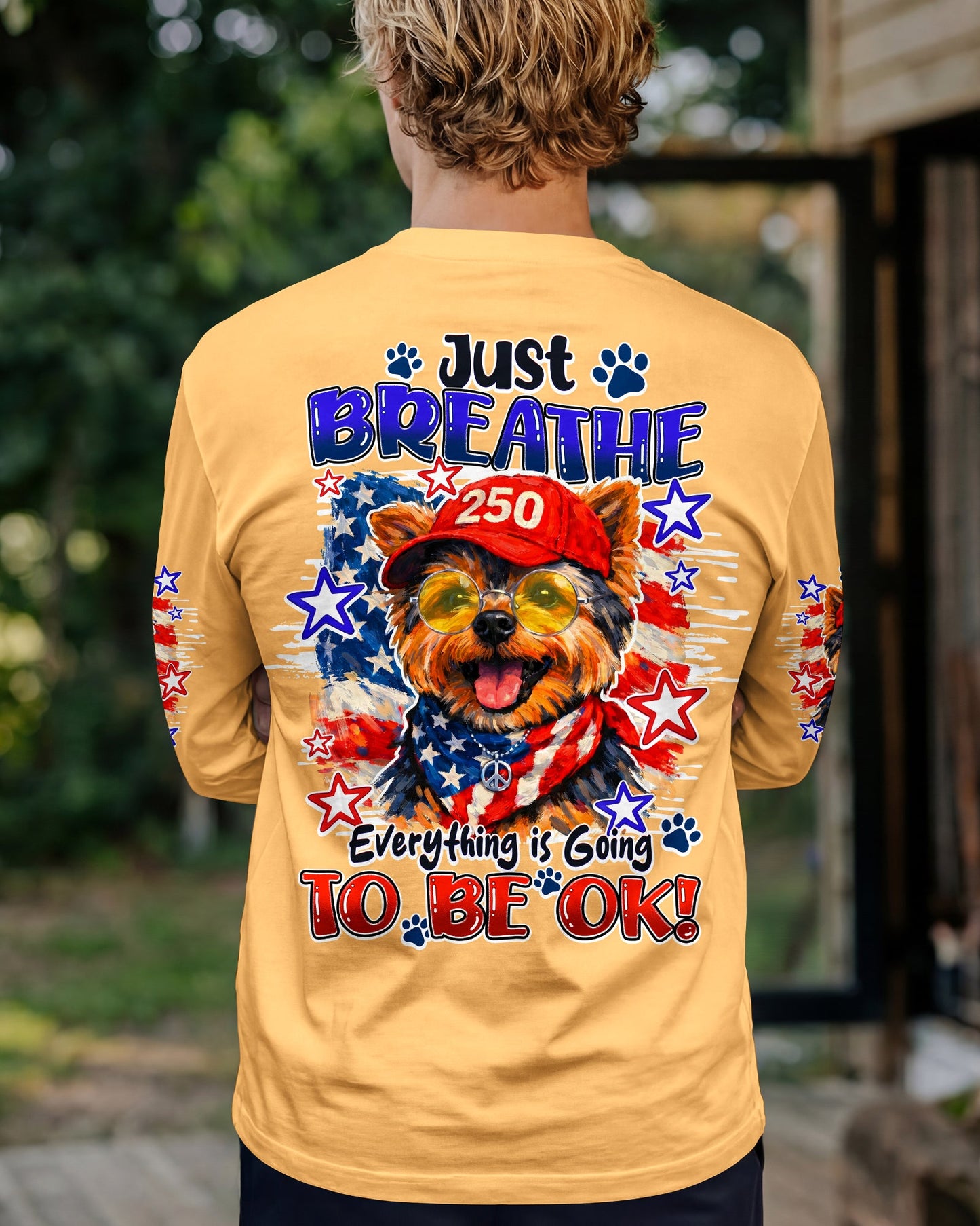 JUST BREATHE YORKSHIRE TERRIER DOG ALL OVER PRINT - TY1405262