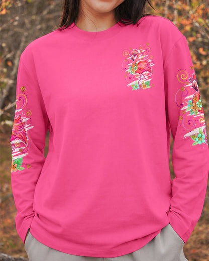 MIRACLES HAPPEN EVERYDAY FLAMINGO ALL OVER PRINT - TYPQ3006261