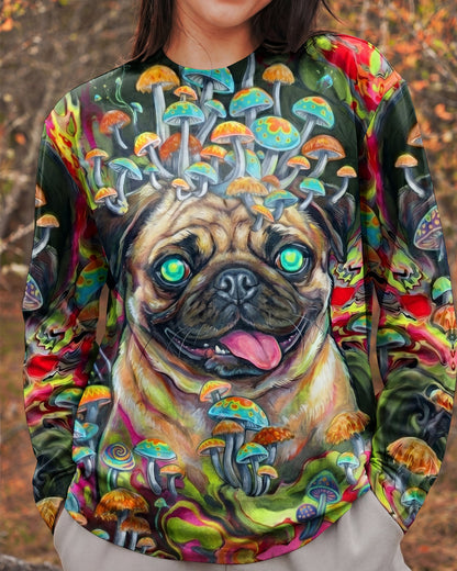 VIBRANT PUG MAGIC MUSHROOM ALL OVER PRINT - RITD0906261