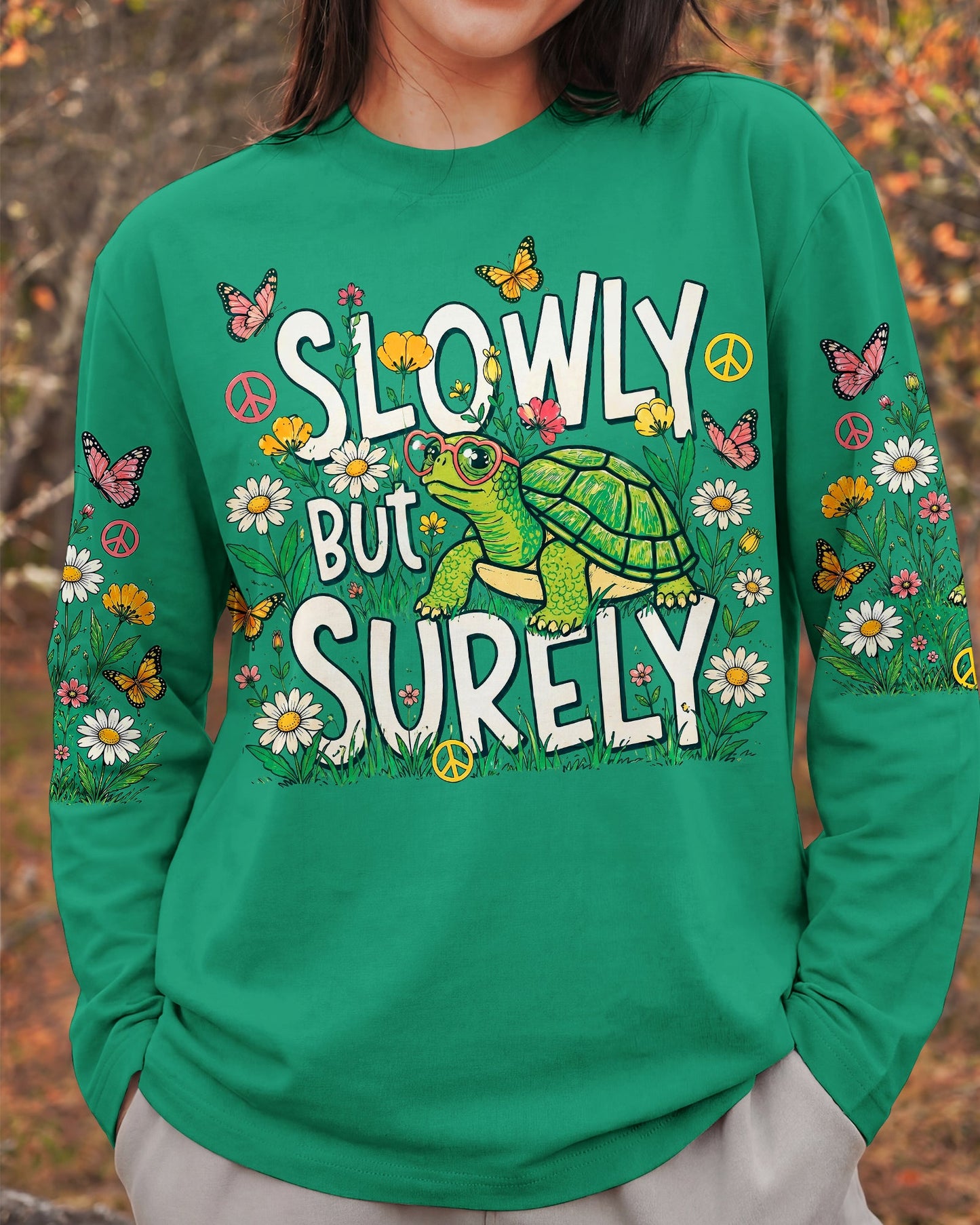 SLOWLY BUT SURELY TURTLE ALL OVER PRINT - TLNT2705263