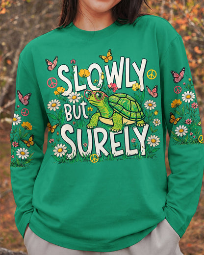 SLOWLY BUT SURELY TURTLE ALL OVER PRINT - TLNT2705263