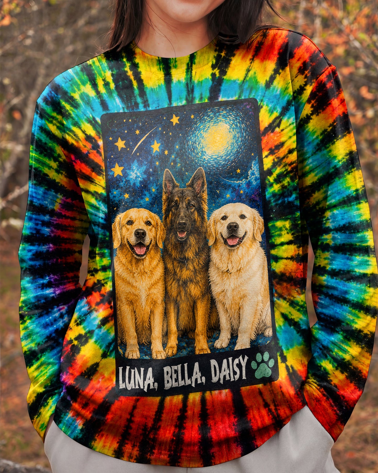 CUSTOM PET PORTRAIT GALAXY SWIRL ALL OVER PRINT - KMTM2306261