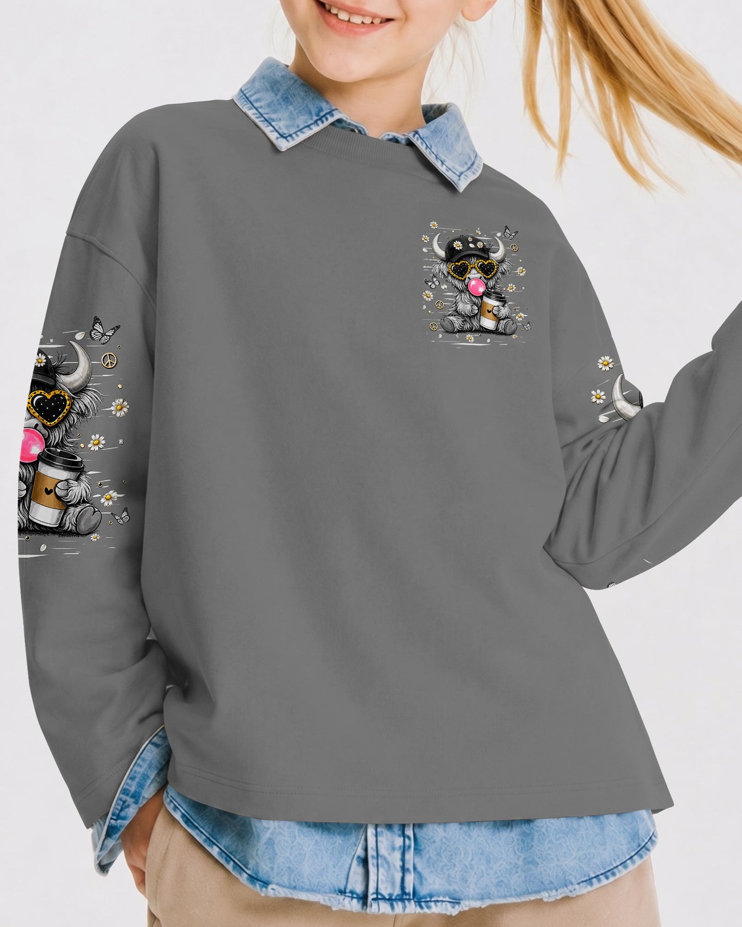 SUCK IT UP BUTTERCUP COW KIDS ALL OVER PRINT  - TLHN0806264