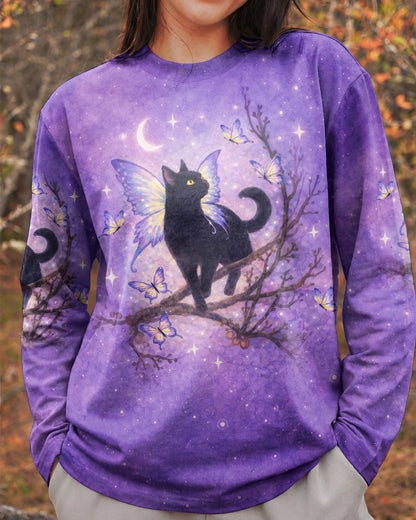 I BELIEVE THERE ARE ANGELS AMONG US BLACK CAT ALL OVER PRINT - TLNO1205261