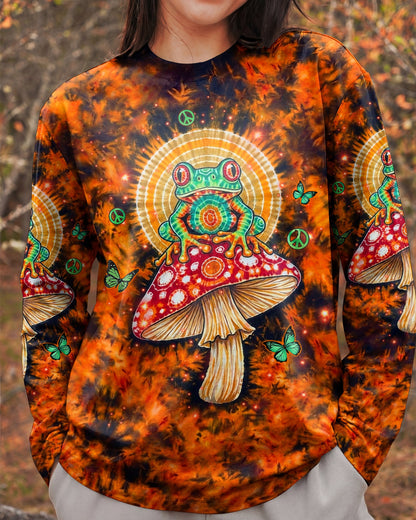 JUST BREATHE FROG SWIRL ALL OVER PRINT  - TLHN2404261