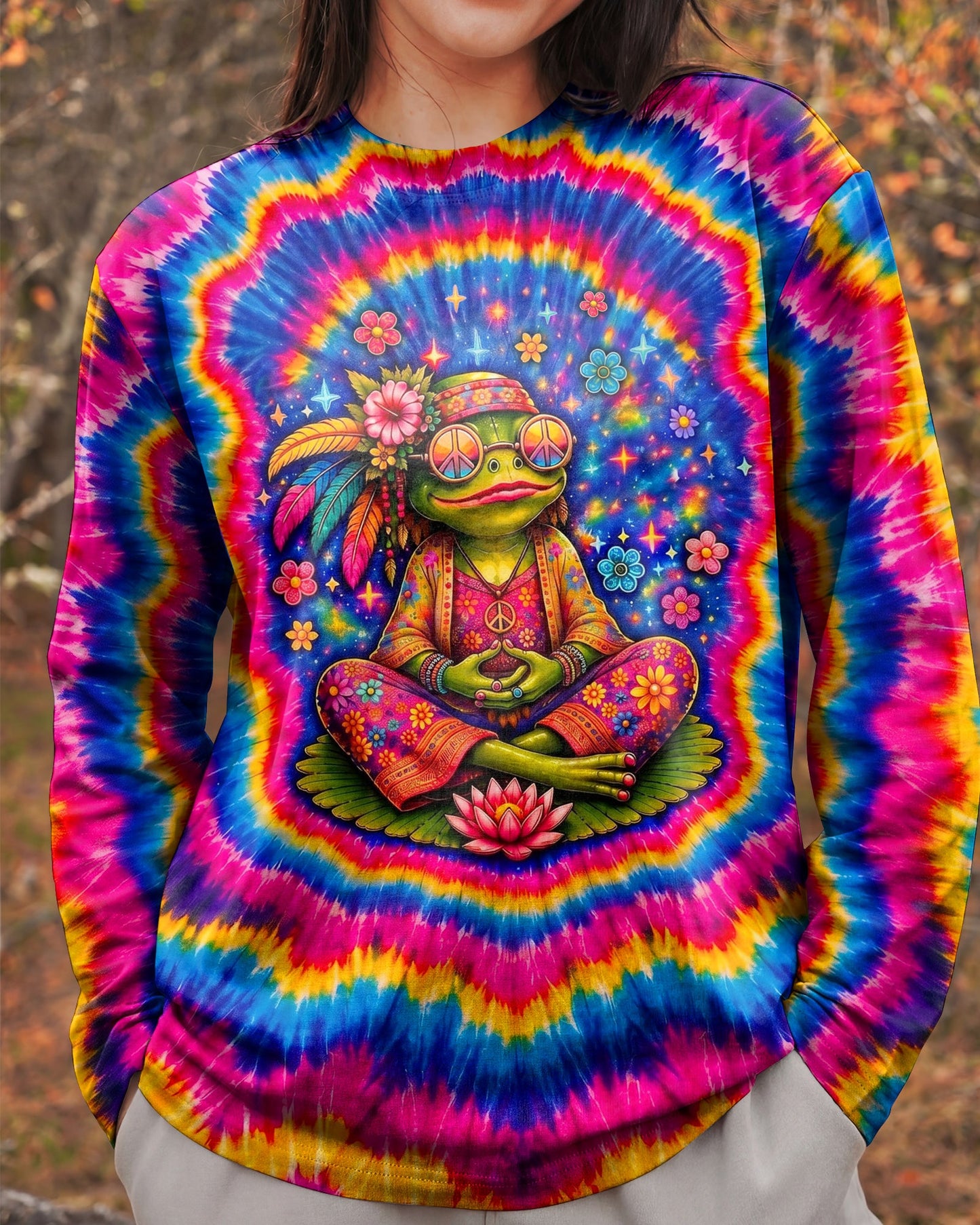 JUST BREATHE FROG SWIRL ALL OVER PRINT - KMTM2105261