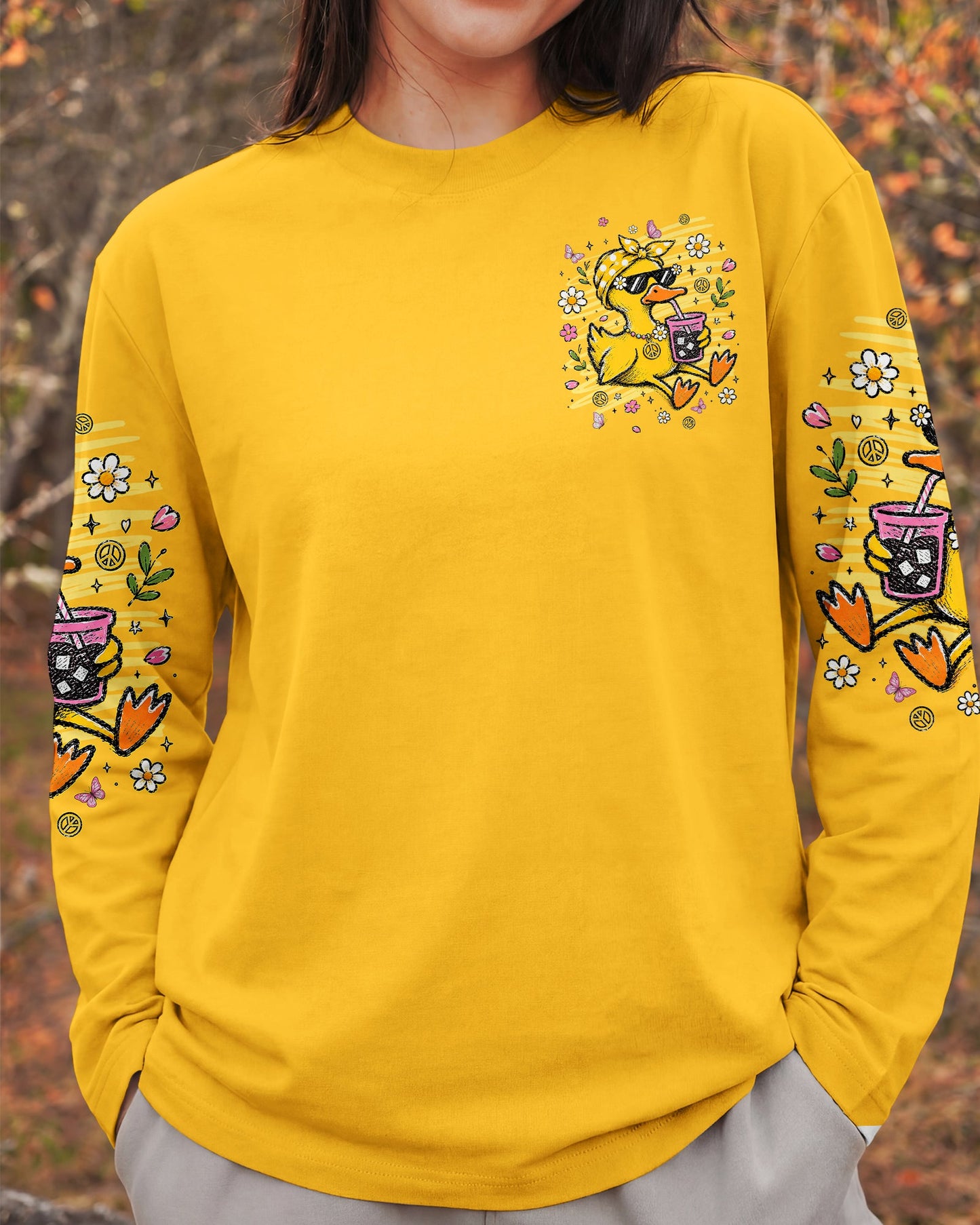 HANG IN THERE DUCK ALL OVER PRINT - TLNT0106263