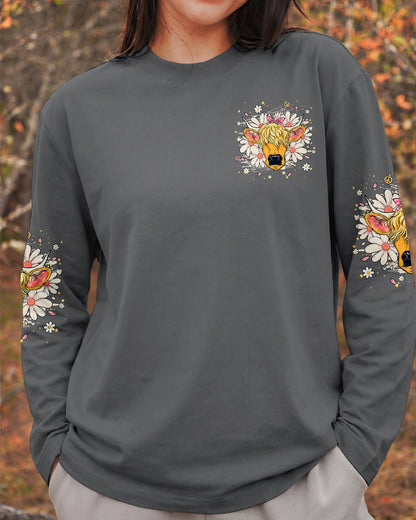 MESSY HAIR DON'T CARE COW ALL OVER PRINT - TLHG1806262